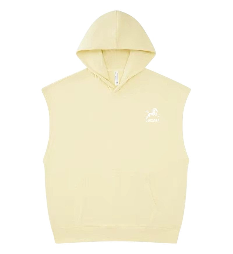 Sweat sans manches à jaune clair