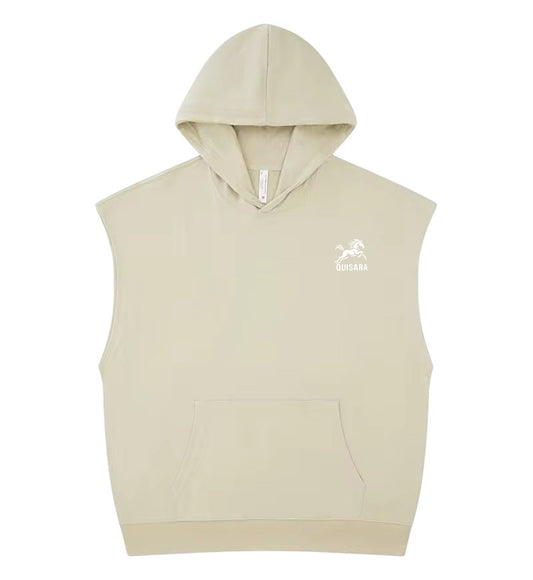 Sweat sans manches à capuche gris Edelweiss